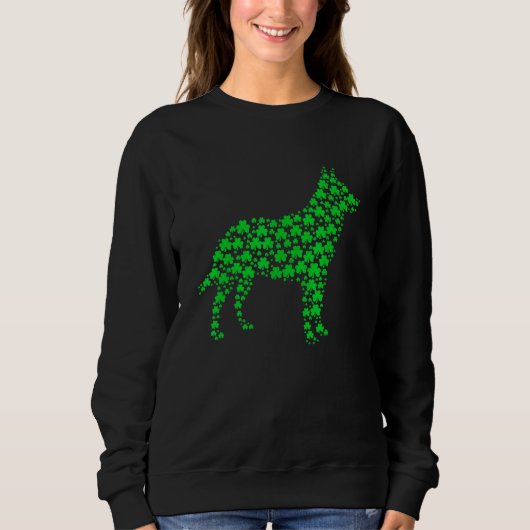 Australisches Rinderhund Kleeblatt St Patrick S Da Sweatshirt (Vorderseite)