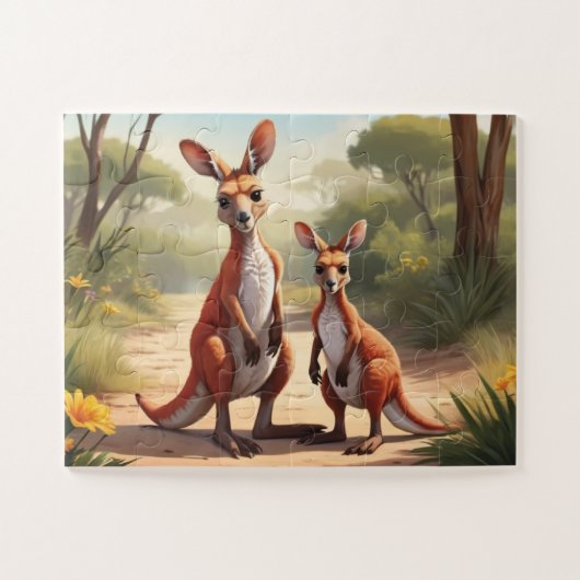 Australisches Rotes Kangaroos Puzzle (Horizontal)