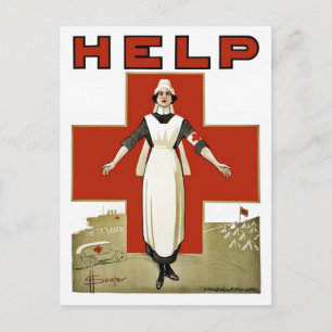 Australisches Rotes Kreuz Vintage Erster Weltkrieg Postkarte