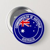Australisches RundEmblem Button (Vorne & Hinten)