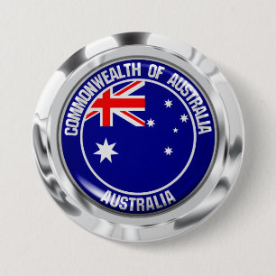 Australisches RundEmblem Button