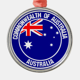 Australisches RundEmblem Ornament Aus Metall