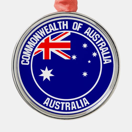 Australisches RundEmblem Ornament Aus Metall (Vorne)