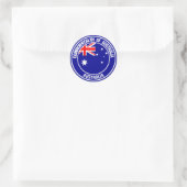Australisches RundEmblem Runder Aufkleber (Tasche)
