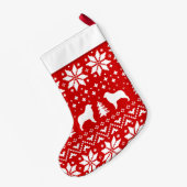 Australisches Schäfer-HundeSilhouette-Muster Kleiner Weihnachtsstrumpf (Rückseite (Hängend))