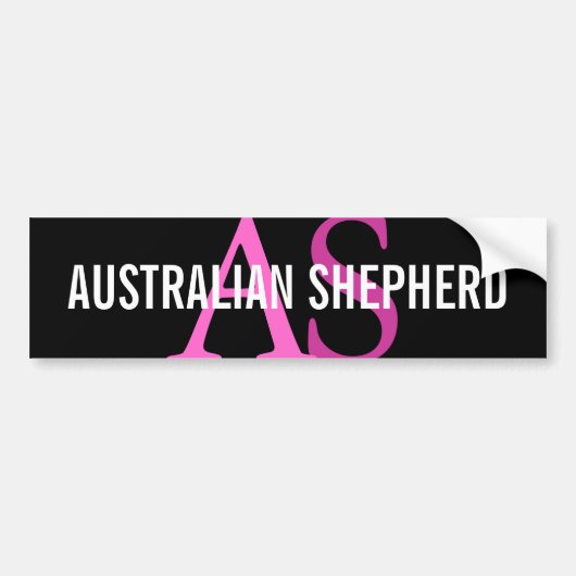 Australisches Schäfer-Monogramm Autoaufkleber (Vorne)
