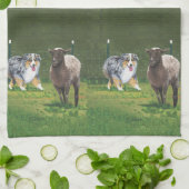 Australisches Schäfer ~ Reichweite Vert Ölgemälde Handtuch (Gefaltet)