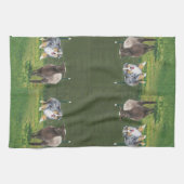 Australisches Schäfer ~ Reichweite Vert Ölgemälde Handtuch (Horizontal)