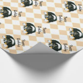 Australisches Schäfer-Schwarz-Tri Welpe - Raute Geschenkpapier (Ecke)
