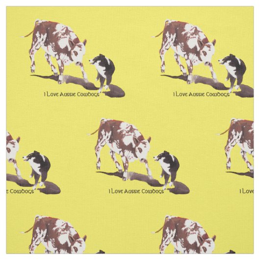 Australisches Schäfer-Schwarzes Tri Cowdog Gewebe Stoff (Muster)