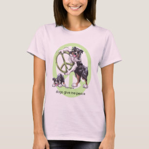 Australisches Schäfer-Schwarzes Tri T-Shirt