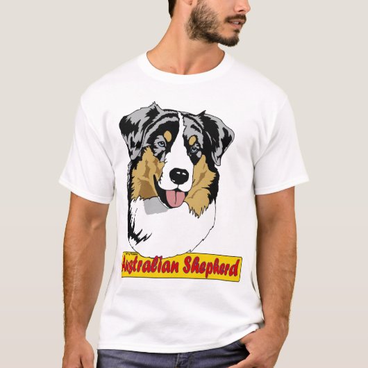 Australisches Schäferblau merle T-Shirt (Vorderseite)