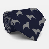 Australisches Schäferhund-Silhouetten-Muster Krawatte (Gerollt)