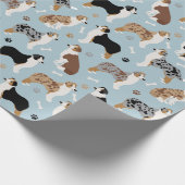 Australisches Schäferknochen und -pfähle Geschenkpapier (Ecke)