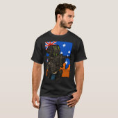 Australisches Sci Fi Soldier Girl. T-Shirt (Vorne ganz)
