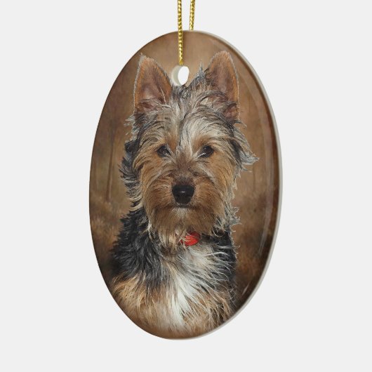 Australisches seidiges Terrier Keramikornament (Links)