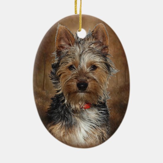 Australisches seidiges Terrier Keramikornament (Hinten)