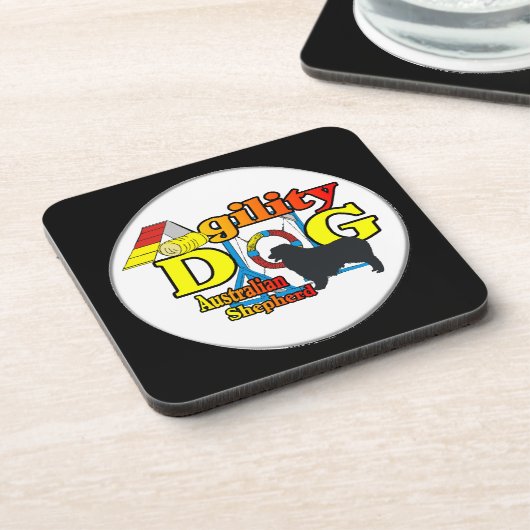 Australisches Shepherd-Agility Untersetzer (Linke Seite)