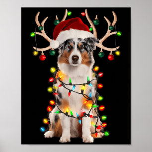 Australisches Shepherd Christmas Tree Shirt Austra Poster