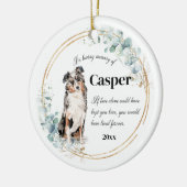 Australisches Shepherd Dog Memorial Keramik Ornament (Links)