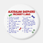 AUSTRALISCHES SHEPHERD-Eigentumsrecht 2 Magnet (Vorne)