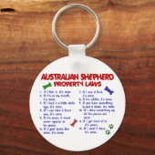 AUSTRALISCHES SHEPHERD-Eigentumsrecht 2 Schlüsselanhänger (Vorderseite)