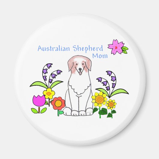 Australisches Shepherd Red Mama Magnet (Vorne)