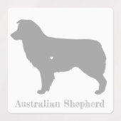 Australisches Shepherd Silhouette Sticker Set (Design 1)