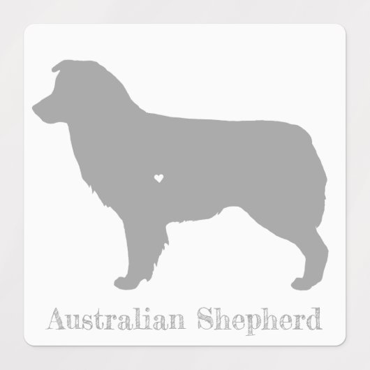 Australisches Shepherd Silhouette Sticker Set (Design 1)