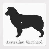 Australisches Shepherd Silhouette Sticker Set (Design 2)