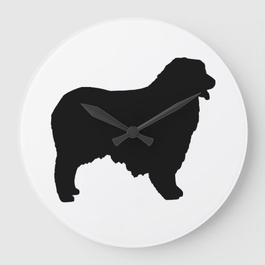 Australisches Shepherd-Silo Große Wanduhr (Vorderseite)