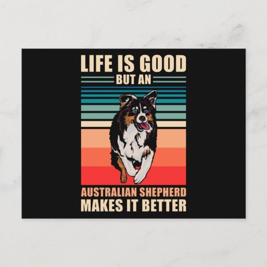 Australisches Shepherd-Sprichwort Postkarte (Vorderseite)