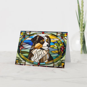 Australisches Shepherd verkettetes Glas Karte