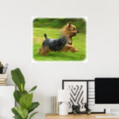 Australisches Silky Terrier Design Poster (Heimbüro)