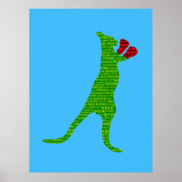 Australisches Slang Boxing Kangaroo Poster