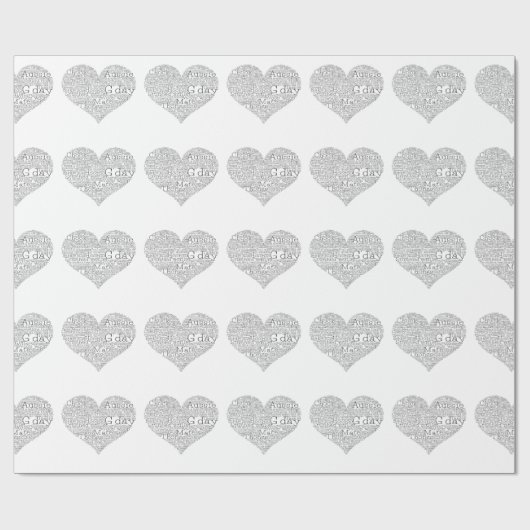 Australisches Slang-Herz Geschenkpapier (Flach)