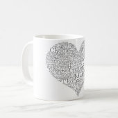 Australisches Slang-Herz Kaffeetasse (Vorderseite Links)