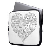 Australisches Slang-Herz Laptopschutzhülle (Vorderseite Links)