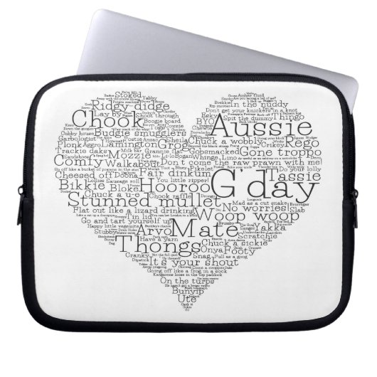 Australisches Slang-Herz Laptopschutzhülle (Vorderseite)