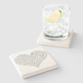 Australisches Slang-Herz Steinuntersetzer (Seitenansicht)