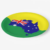 Australisches Tagesschild Pappteller (Schrägansicht)