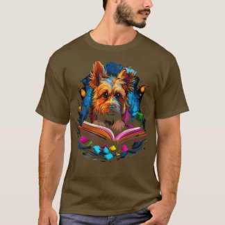 Australisches Terrier Reads Book T-Shirt