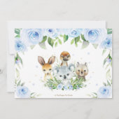 Australisches Tier Blue Floral Birthday Foto Einladung (Rückseite)