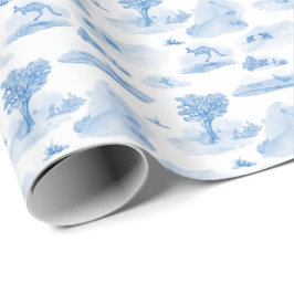 Australisches Tier-Toile (Blau) Geschenkpapier