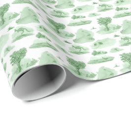 Australisches Tier-Toile (Grün) Geschenkpapier