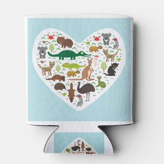 Australisches Tierherz Dosenkühler (Rückseite)