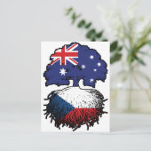 Australisches Tree-Roots-Flag Postkarte (Stehend Vorderseite)
