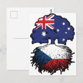 Australisches Tree-Roots-Flag Postkarte (Vorne/Hinten)