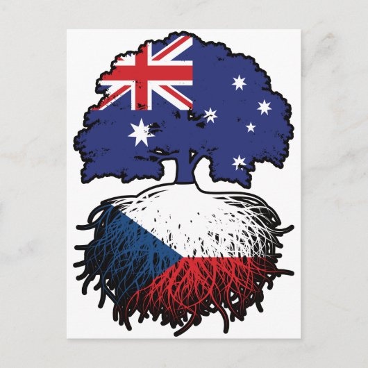 Australisches Tree-Roots-Flag Postkarte (Vorderseite)