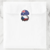 Australisches Tree-Roots-Flag Runder Aufkleber (Tasche)